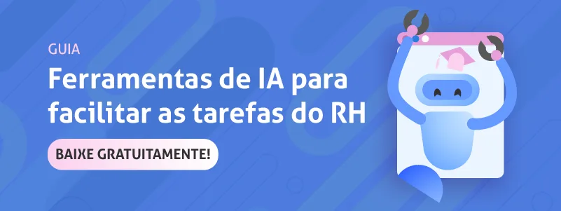 Banner do guia sobre ferramentas de IA para facilitar as tarefas do RH